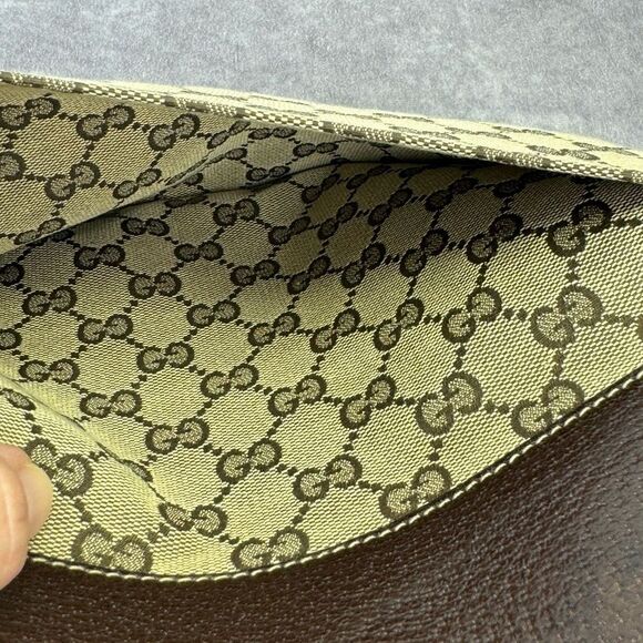 Gucci Vintage Web Crossbody Bag GG Canvas with Leather Small - Picture 7 of 15